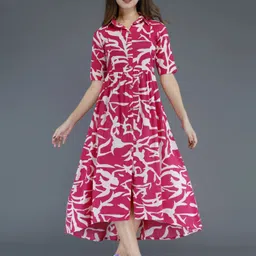 supbir Women Gown Pink Ankle Length Dress-picture-19