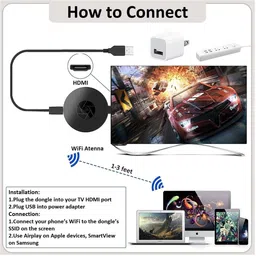 MARS HDMI Wireless Display Dongle | 1080P Screen Mirroring | Cast to Any TV 150 Mbps Data Card ,Calls not Supported image 3
