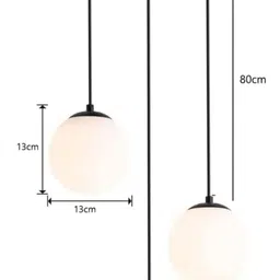 energia 3 Milky Doom Hanging Luster Light Pendants Chandelier Ceiling Lamp image 5
