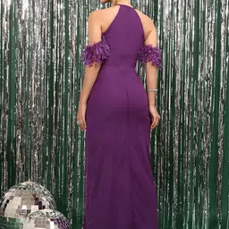 street9 Women A-line Purple Maxi/Full Length Dress image 3
