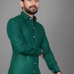 hasini fashion Men Regular Fit Solid Spread Collar Formal Shirt image 3