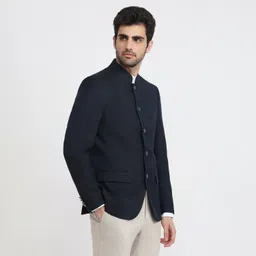 raymond Men Solid Single Breasted Formal Blazer image 3