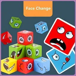 New_Wooden Kids Face Puzzle Game – Preschool Learning Cubes-image-34