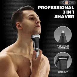 Daily Needs Shop Professional Shaver & 3 in 1 Rechargeable Cordless Beard Hair TrimmerShaver For Men image 5