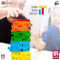funskool TATERU, Hardwood Blocks, Stacking Tower, Strategy Game image 4