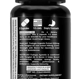 nutrija Fadogia Agrestis 600mg & Tongkat Ali 400mg image 5