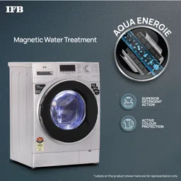 ifb 9 kg 2X Power Dual Steam, Hard Water Wash, Active Color Protection Fully Automatic Front Load with In-built Heater Silver image 4