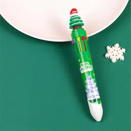 kidszeenie Christmas Ballpoint Pen | 10 Color Retractable Ballpen With 3D Topper Ball Pen image 5