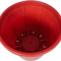 hortilife Nursery Seedlings Pots - 6Pcs Set 8In - Garden Plant Pots Red Plant Container Set image 3