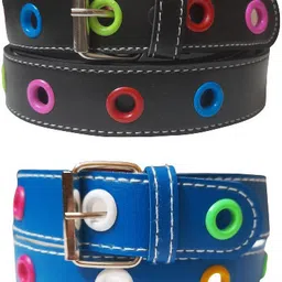 gladsome Boys & Girls Casual Black Artificial Leather Belt image 2