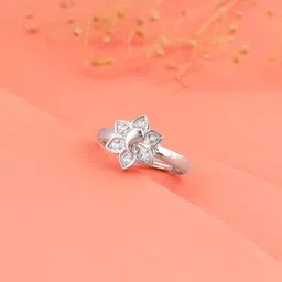 giva Sterling Silver Ganesh Ring, Adjustable Sterling Silver Zircon Rhodium Plated Ring-picture-19