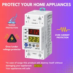 gadites Voltage Guard with Auto Recovery 1Phase 220V, 63A Over/Under Voltage Protection voltage Guard image 2