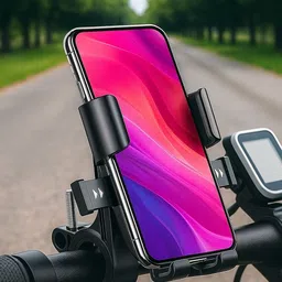 hanumanik Bike Mobile Holder | Rearview Mirror Mount | Anti-Shake | 360� Rotation Bike Mobile Holder image 3