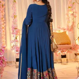 houseofcommon Embroidered Georgette Stitched Flared/A-line Gown image 2