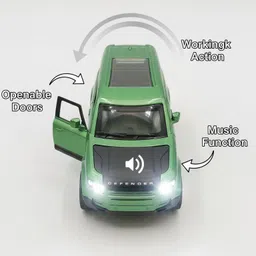 rms Metal SUV Toy Car for Kids | Green Die-Cast Model with Openable Doors image 2