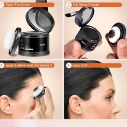 beautyath Black - Hairline Powder, Helps Cover Grey Roots , Black image 4