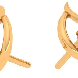PC Chandra Jewellers Geometrical Yellow Gold 14kt Stud Earring image 5
