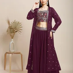madhuram textiles Embellished Stitched Lehenga Choli image 1