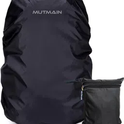 MUTMAIN 30L to 40L Waterproof Laptop bag , School Bag Cover (BLACK) Waterproof Laptop Bag Cover-image-0