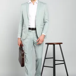 park avenue Men 2 Piece Suit Self Design Suit image 3