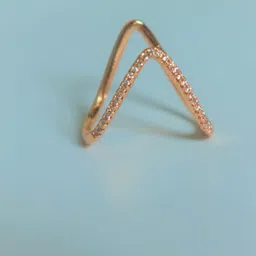 dimiki Gold Plated AD Vangi Ring For Women Alloy Cubic Zirconia Ring image 3