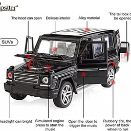 pepstter Diecast Metal Car Resembling 1:32 Scale Pull Back Functionality Openable Doors image 5