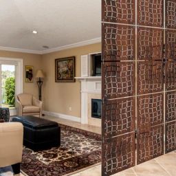 random Brown Engineered Wood Set of 12 Hanging Room Divider-picture-46