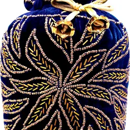 Women Blue Potli-image-3