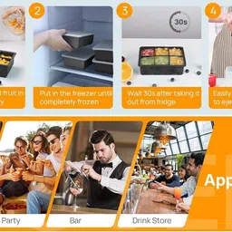 dreamy delights Silicon 6 Grid Ice cube Mold for cocktails, Coffee, infusing fruit or herbs_03 Black Silicone Ice Cube Tray image 5