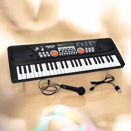 kid kraze 49-Keys Musical Piano with Mic for Kids Analog Portable Keyboard for Kids_A114 image 1