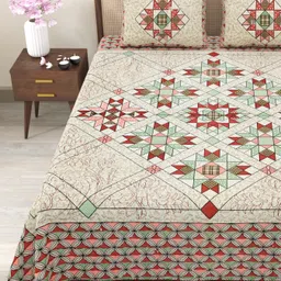 clothology 240 TC Cotton King Jaipuri Prints Flat Bedsheet-picture-42