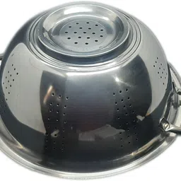 mystrkiho Steel Kitchen Fruit Vegetable Rice Washing Baskets Strainer Drainer with Handle Colander image 4