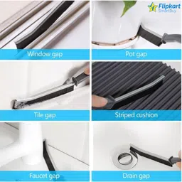 flipkart smartbuy Plastic Gap Cleaning Brush Bathroom Gap Clean Cleaning Brush(Set Of 1) Nylon Wet and Dry Brush image 3