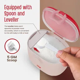 luvlap Portable Milk Powder Container 310g, Baby Food Container with Spoon, BPA Free - Silicone image 4