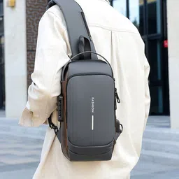 life india Small 15 L Laptop Backpack 2025 Fashion Waterproof USB Men CrossBody Sling Bag Anti Theft Chest Shoulder image 1