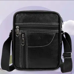 vintagegold Black Men & Women Sling Bag Premium Black Sling Bag For Men And Women-picture-37