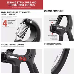 true indian Combo Adjustable Hand Grip Strengthener| Hand Gripper| Finger Grip|Hand Exercise Fitness Accessory Kit Kit image 5