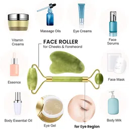 jlp GlowCare Jade Roller & Guasha Stone Set image 2