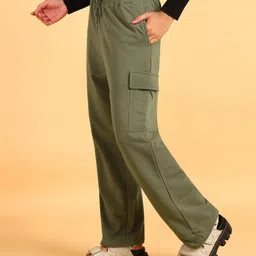 alan jones Women Solid Olive Track Pants-picture-29