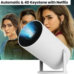 Guggu Smart Projector for Home 4K Support Rotabable Design withApp Netflix,YouTubeQ445 (4500 lm / 1 Speaker / Wireless / Remote Controller) Portable Projector-image-54
