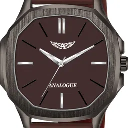 analogue Hexa Gun Metal Series | Smart Watch Strap | 3D Glass | Smart Clip | Soft Silicon Analog Watch - For Men ANLG-916-BROWN-BROWN-picture-28