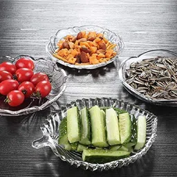 mahadev Glass Decorative Bowl Glass Decorative Serving Plate for Dry Fruits, Snacks, Sweets, Chocolates image 5