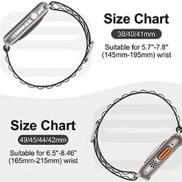 HiWatch Alpine Loop Nylon Bands/Straps Compatible with Watch 49mm 45mm 44mm 42mm Men & Women, Adjustable Strap with Metal G-Hook Premium white and black color Strap for iWatch Ultra Series SE 8 7 6 5 4 3 2 1 (Only Alpine Loop Strap for Apple iWatch, Watch NOT Included) Smart Watch Strap image 4