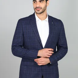 raymond Men Checkered Single Breasted Formal Blazer-picture-12