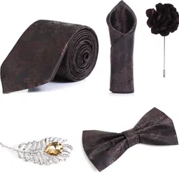 RANDOM STRIPE Alloy Cufflink & Tie Pin Set image 2