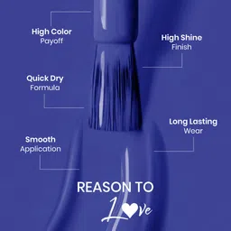 beauty people Diva Nail Polish, 21-Free Formula, Vibrant Shade, Blue Horizon, 8ml Blue Horizon image 3