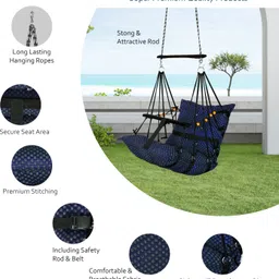sprointal Cotton Baby Swing Chair for Babies Folding and Washable1-6 Years with Belt Swings image 3