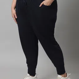 rute Women Solid Black Track Pants image 2