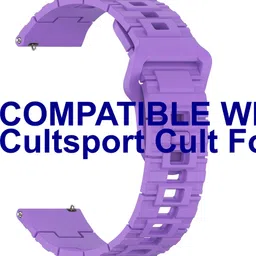 ACM Watch Strap Silicone Shiny Belt for Cultsport Cult Forge Xr Smartwatch Lavender Smart Watch Strap-picture-20