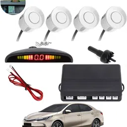 autofetch Universal 4 White Reverse Parking Sensor-AF25N274 Universal 4 White Reverse Parking Sensor-AF25N274 Parking Sensor image 1